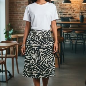 EUC Lane Bryant Tan & Black Animal Print Skirt